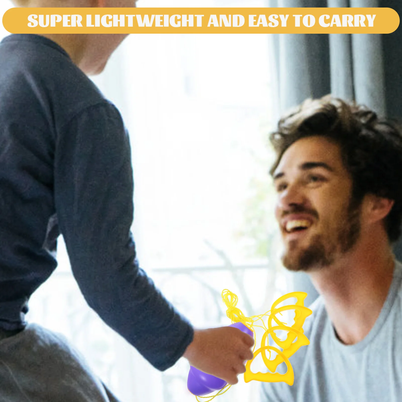 

2Pcs Hand Draw Balls Plastic Kids Outdoor Game for Family Parties Double Pulling Interactive Ball Exercise Cooperation and