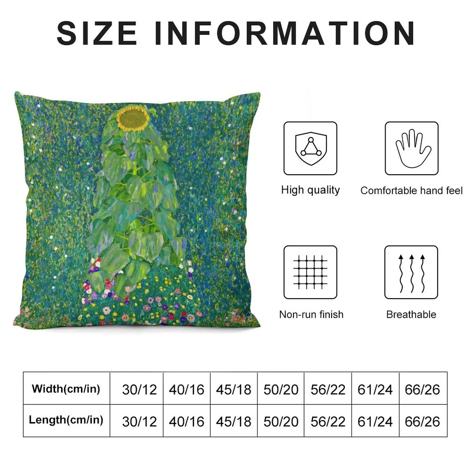 GUSTAV KLIMT HD - Sunflower 1907 Throw Pillow Pillow Cases Covers For Sofas Pillowcases For Pillows pillow