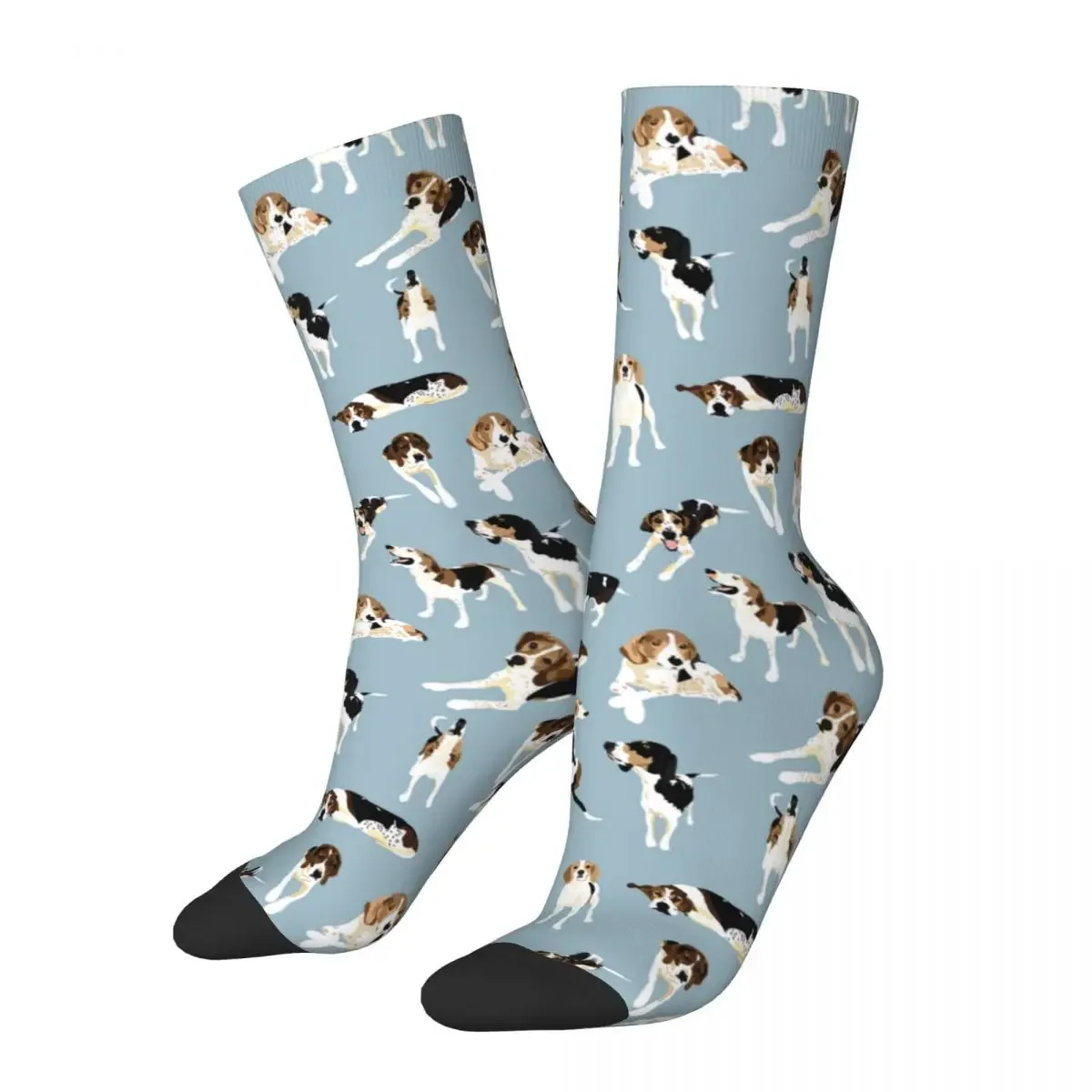 Cool Tree Walker Coonhound Basketball Socks Animal Hip Hop Crew Socks for Unisex Breathable