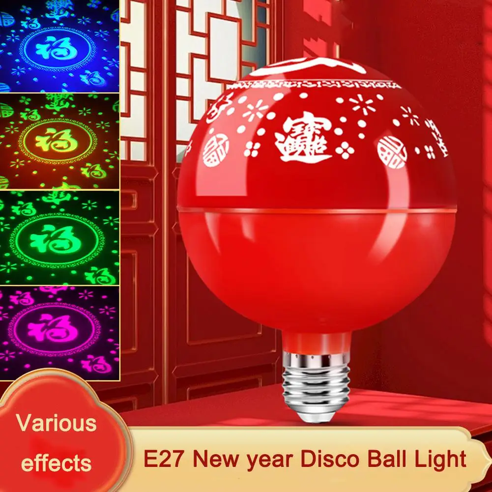 

E27 Disco Light Rotating RGB Party Lamp LED Strobe Light Crystal Disco Bulb for Birthday Party Club Bar KTV Halloween Christmas