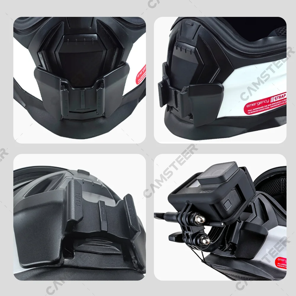 Nexx x.wed2 Custom Aluminium Helmet Chin Mount for GoPro Hero 12 11 10 9 Insta360 X4 X3 Ace pro DJI Action 3 4 Camera