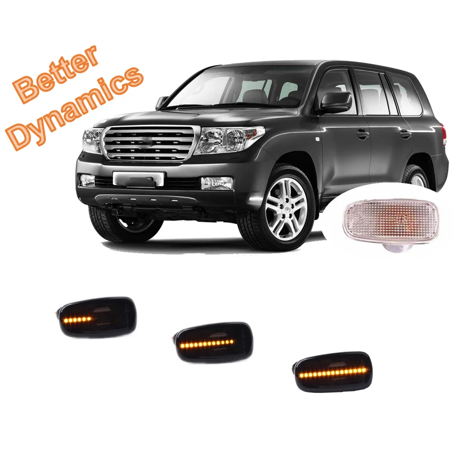 for Toyota Land Cruiser Prado GRJ200 URJ200 UZJ200 VDJ200 J200 J20 2007 - on Sequential LED Side Marker Signal Light Lamp