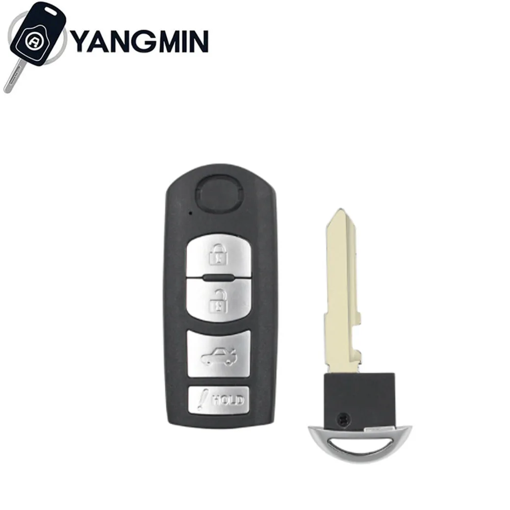 Yangmin Sleutel Shell Case Voor Mazda X-5 Summit Axela Atenza M3 M6 CX-5 Auto Afstandsbediening Sleutel Met Ongesneden Blade Smart afstandsbediening