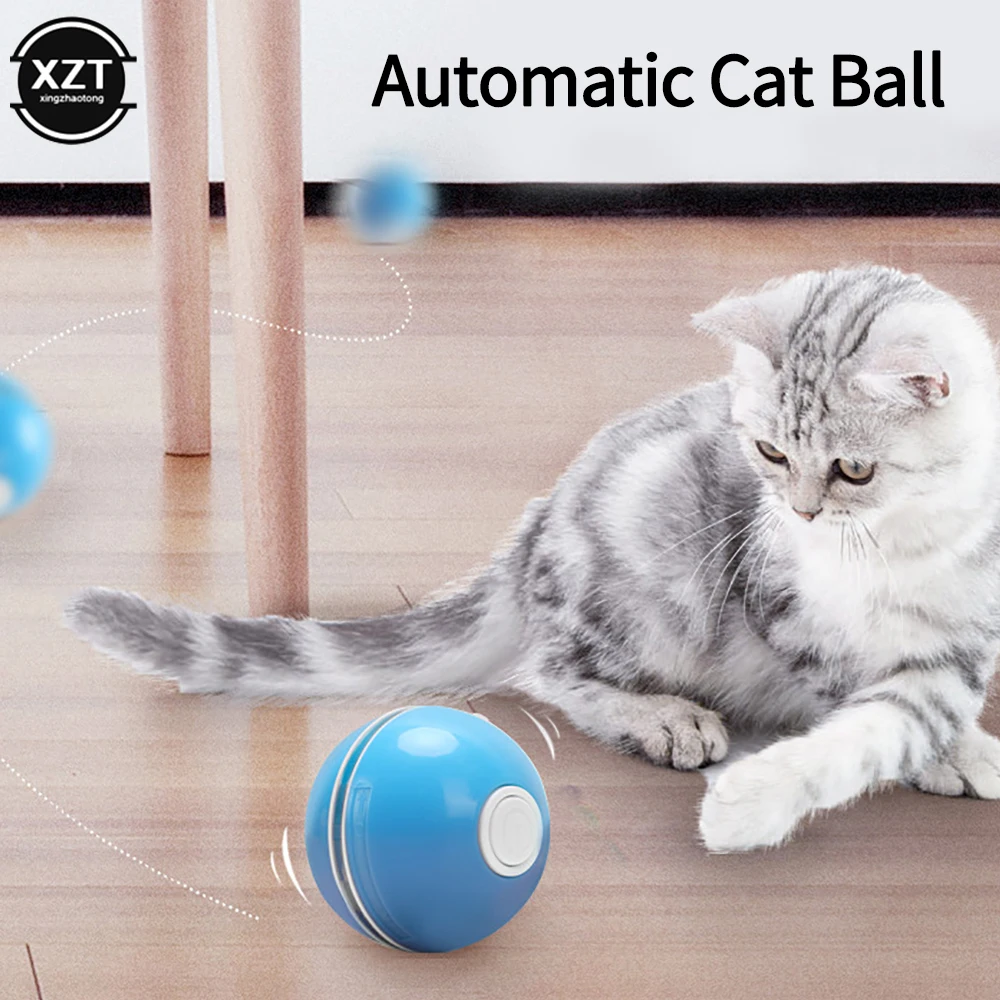 New Cat Toy Smart Interactive Rolling Ball Automatic Rotating Pet Play Game Toys For Cats Dog Kitten USB Electric LED Flash Ball