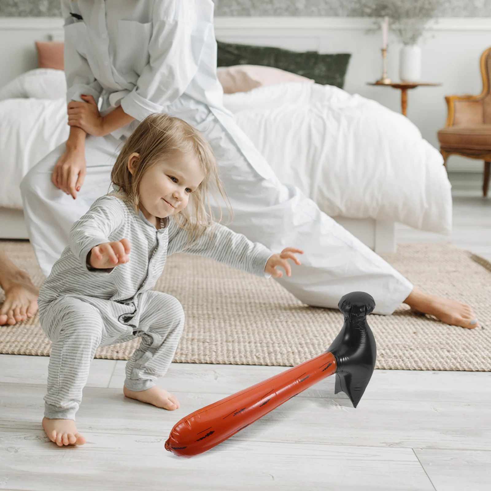 

2Pcs Inflatable Hammer for Kids Party Props Children's Theater Performance Birthday Favors Holiday Blow Up Mallet Play Activity