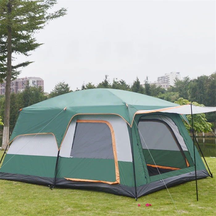 High Quality Outdoor Hiking Clambing Double Layer Tent Ultralight Green Sunshade Tent for Outdoor Picnic Riding