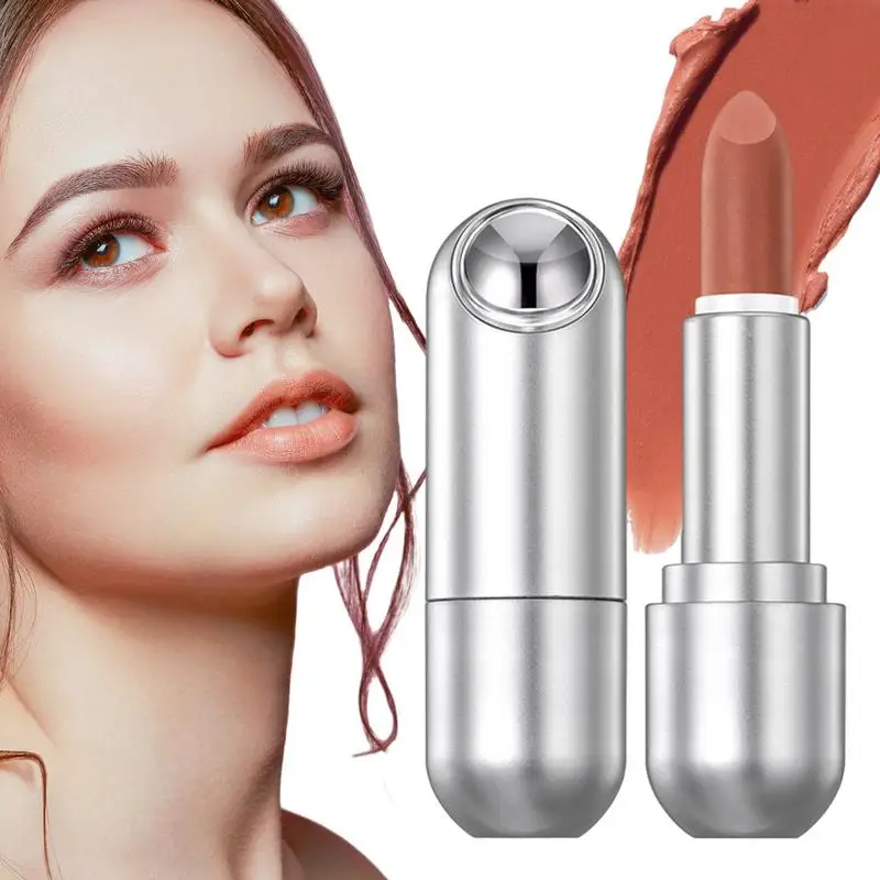 Lápiz labial rojo resistente al agua mate, maquillaje labial de larga duración, a prueba de manchas, lápiz labial de alto pigmento, maquillaje labial para mujeres