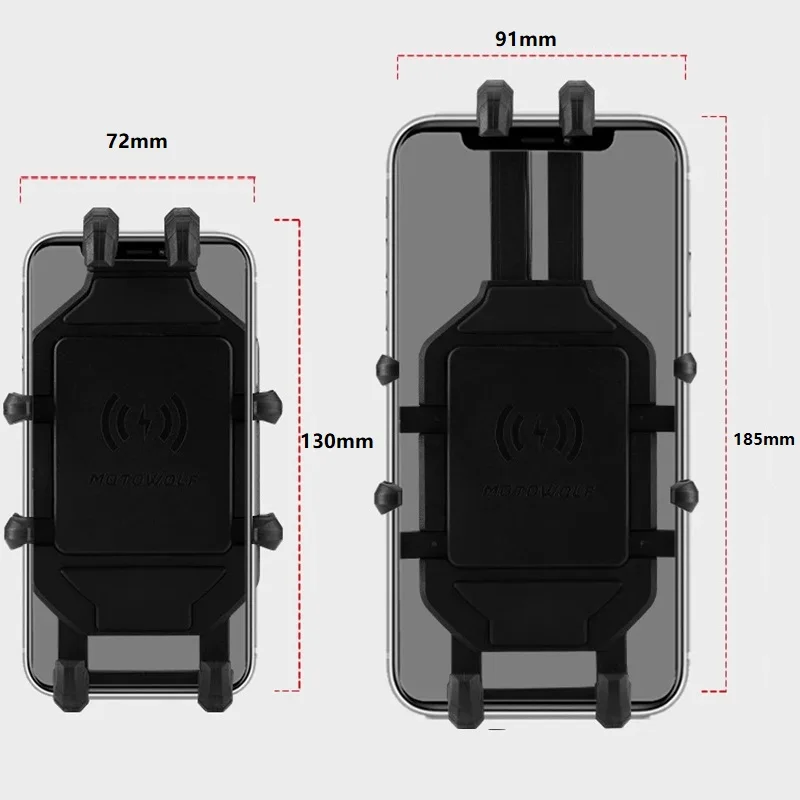 Imagem -05 - Suporte do Telefone Móvel da Motocicleta Suporte Móvel da Bicicleta Suporte do Telefone Celular da Bicicleta Usb Qc3.0 Carregamento Rápido Carregador sem Fio Novo