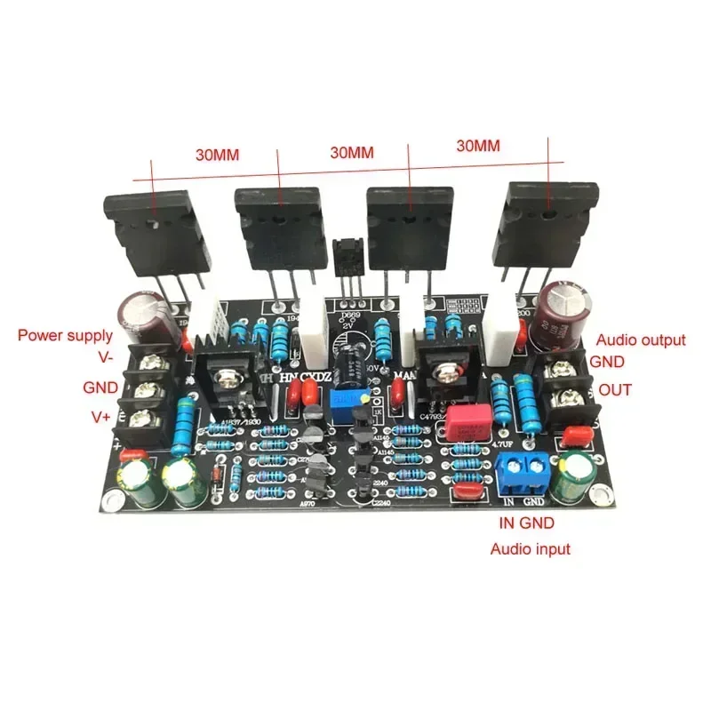 High Quality 100W 200W 300W 400W 500W 2SC5200 + 2SA1943 1943 + 5200 Tube Power Amplifiers HIFI Audio Amplifier Board