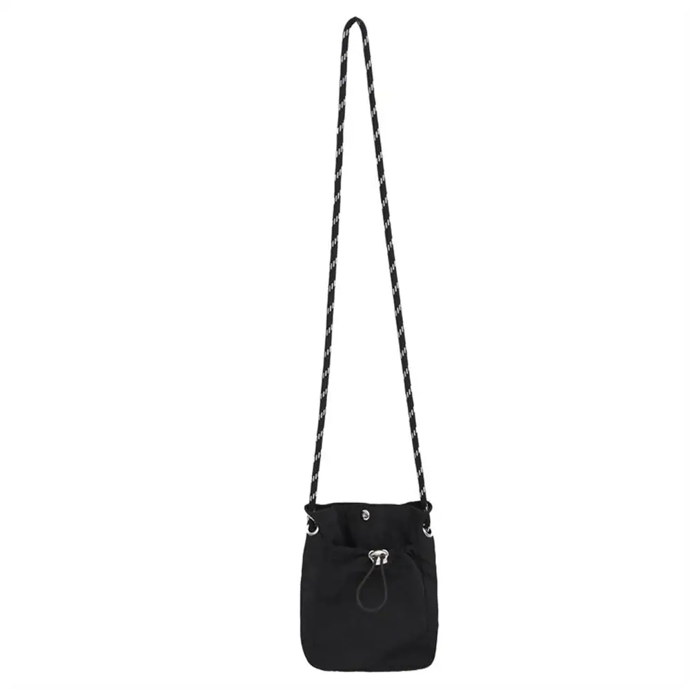 Fashion Canvas Shoulder Crossbody Bags Solid Color Lightweight Messenger Bag Minimalist Style Totes for Girls