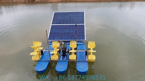 

olar Powered Aerator for Big Fish Shrimp Pond Farm AerationDC 48V Aquaculture Digital Machine 4 Impellers Paddle Wheel S