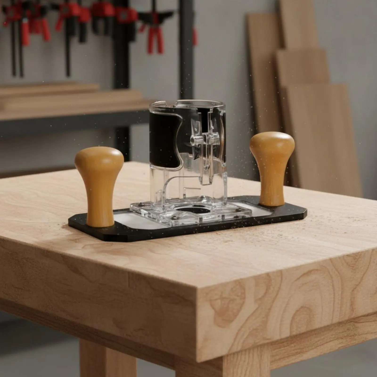 Transparent Router Base Inverted Mount Woodworking Trimmer Base Router Safety Guard Easy to Install Power Tool Accessory