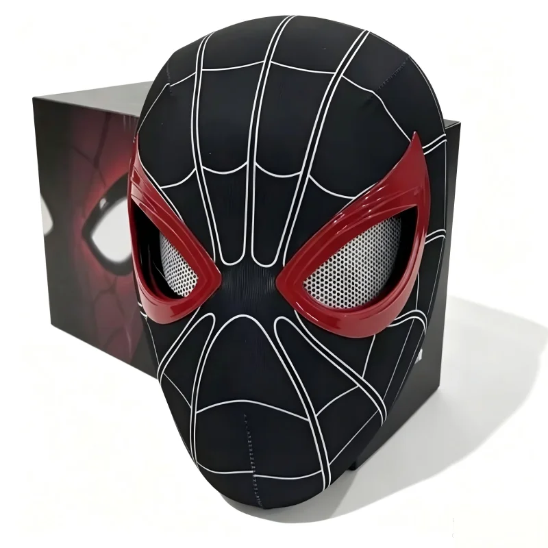 In Stock Miles Spider‑Man 1:1 Role Play Mask Chin Control With Movable Eyes Manually Control Cosplay Toy Gift For Cool BoysGirls