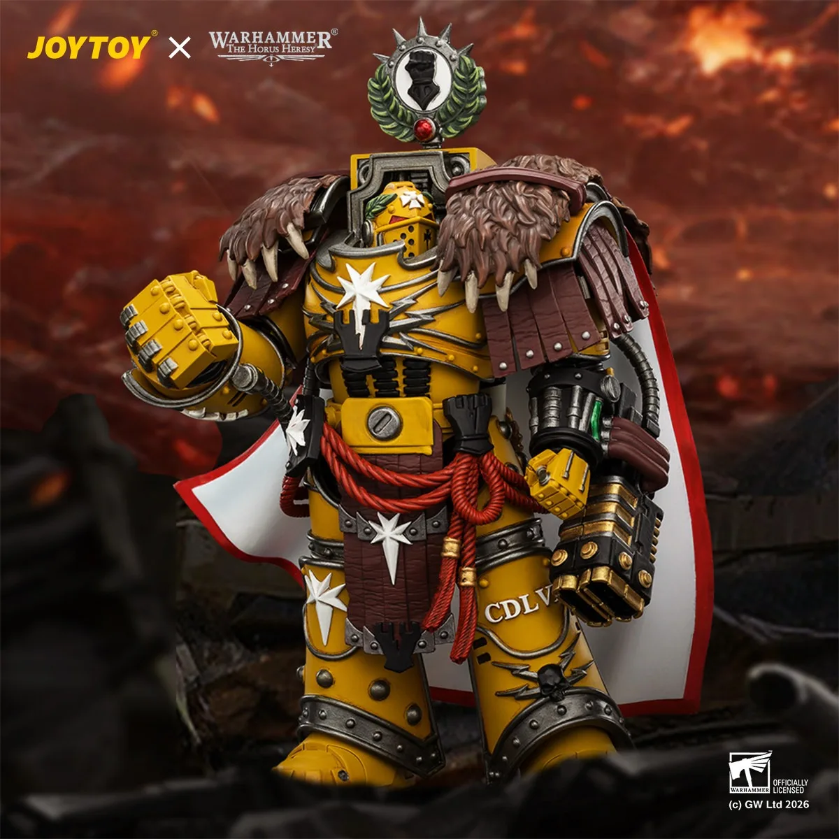 【Accessories】Joytoy Imperial Fists Lord Castellan Evander Garrius, The Tyrant of Cthonia with the Subjugator and Incineratus