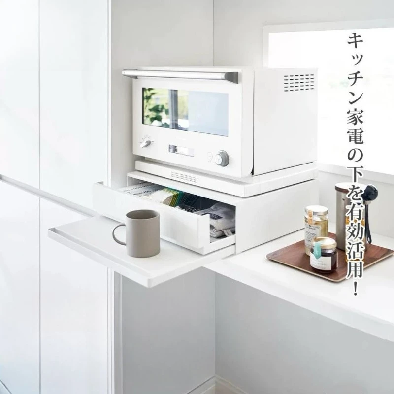 Microwave oven Japanese-style drawer tableware rack storage rack in stock