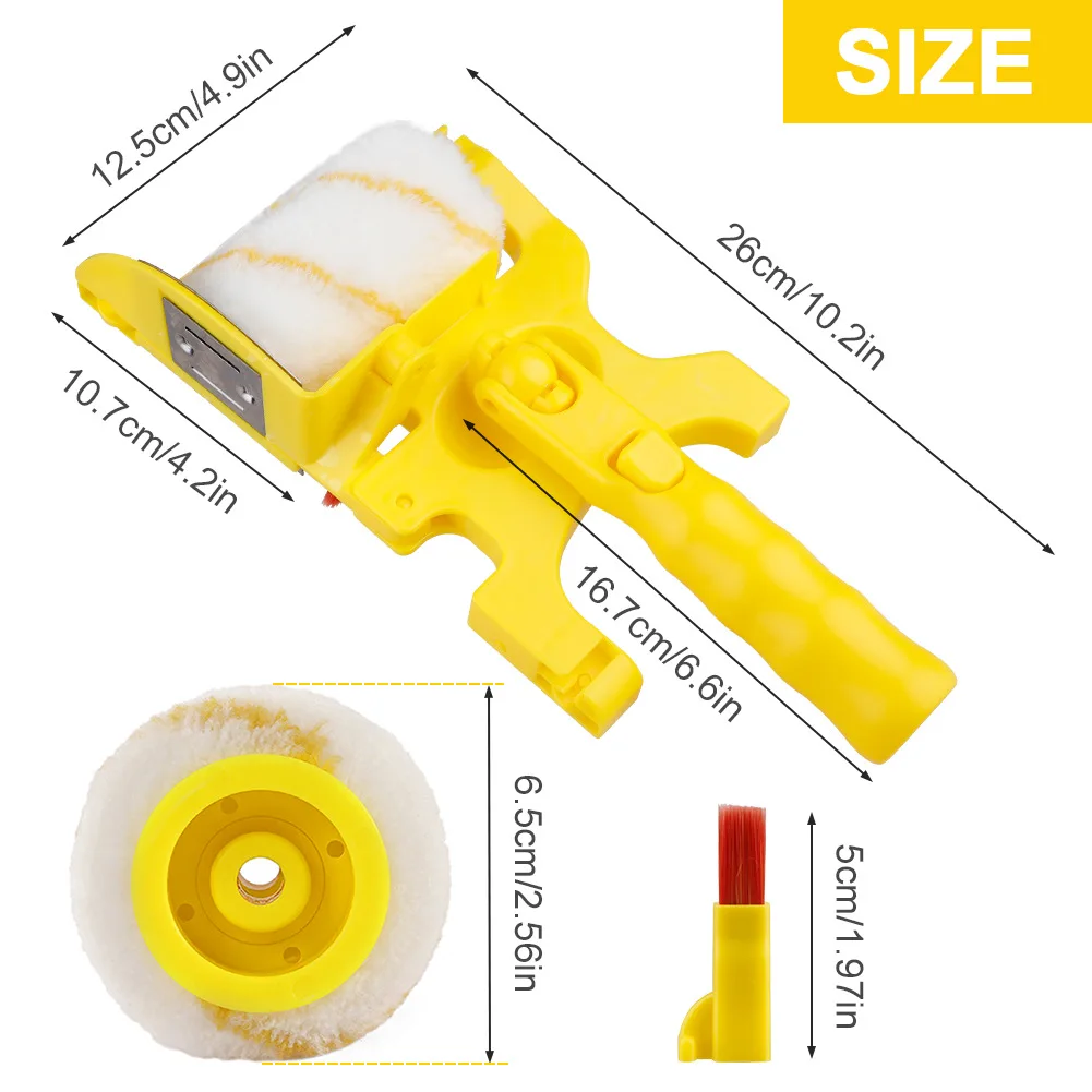 Clean Cut Professional Paint Edger com Rolos de Substituição, Haste De Extensão De Escova, Ferramentas De Pintura De Parede, Parede Do Quarto, Tetos