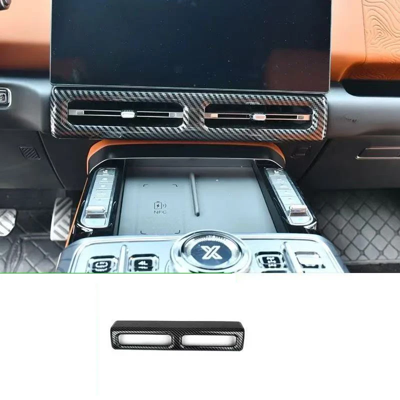 

For Chery Jetour G700 2025 2026 ABS Black Car Styling Front Center Air Outlet Vent Outlet Frame Cover Stickers Trim Accessories
