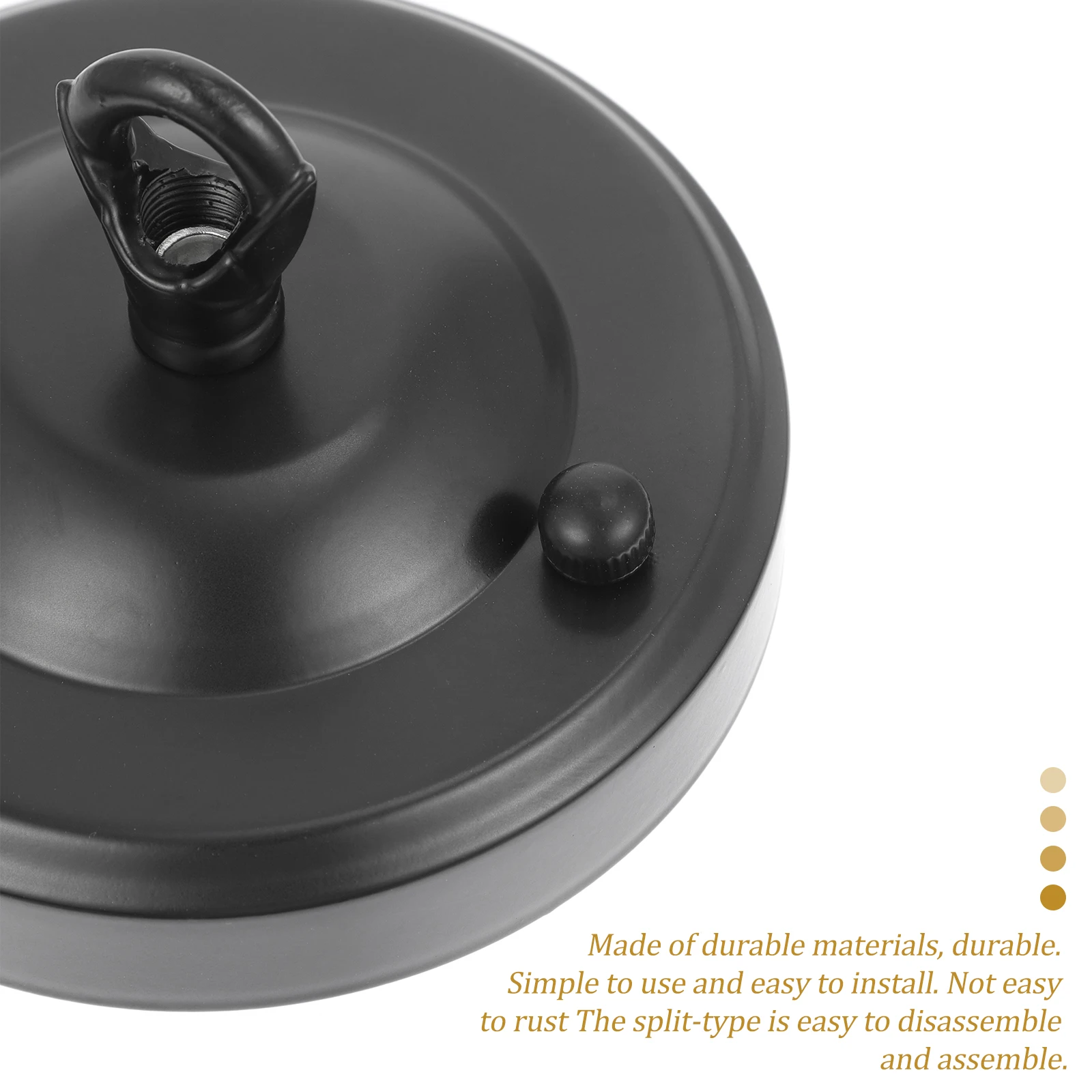 

Iron Ceiling Light Cover Plate Sturdy Chandelier Mounting Bracket Pendant Canopy Decorative Hanging Lamp Hook Kit