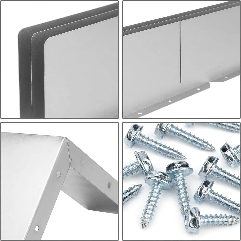 Gutter Valley Rain Diverters 4 pcs Aluminum Construction to Help Control Water Path and Reduce Ground Saturation