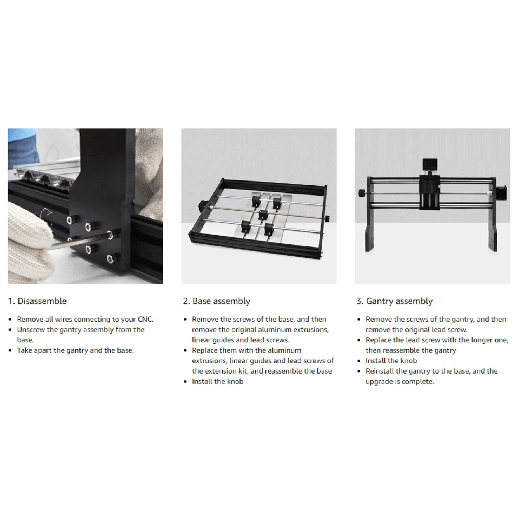 CNC 3018 Pro Upgrade Kit Extension Kit for 3018 to 3040 Compatible for 3018 Pro CNC Engraving Milling Machine