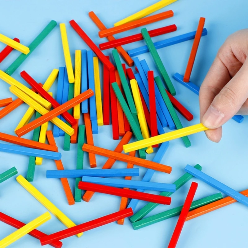 Brinquedos matemática varas bambu educação pré-escolar aprendizagem precoce crianças brinquedo matemática montessori varas