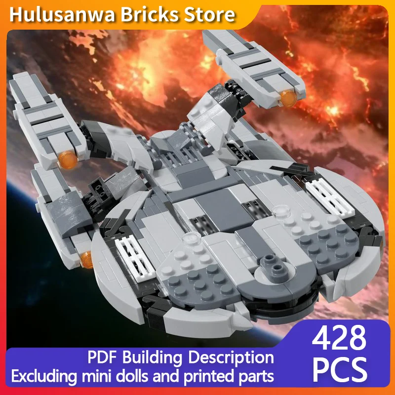 

Heavy Space Cruiser Model MOC Building Bricks War Equipment Modular Technology Gifts Holiday Assemble Children Toys Suit