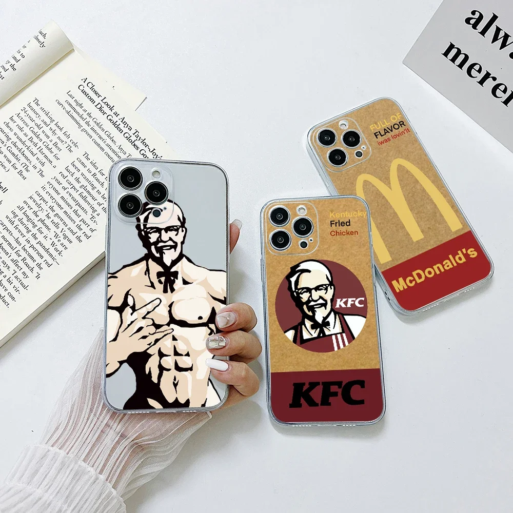 Hot Tomato Ketchup KFC Phone Case For iphone 15 14 13 12 11 Pro Max Mini X XR 6 6s 7 8 Plus Mcdonalds Soft Silicone Transparent