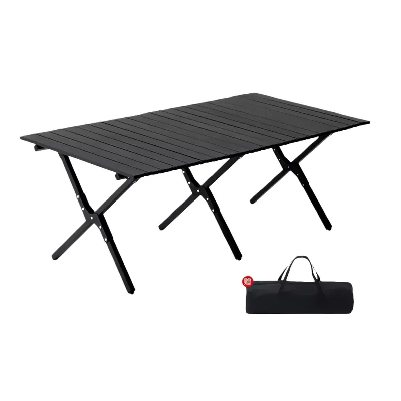 Portable Folding Metal Table Set Modern Outdoor Garden Furniture for Camping Picnic Dinner Party Farmhouse Patio Use Durable