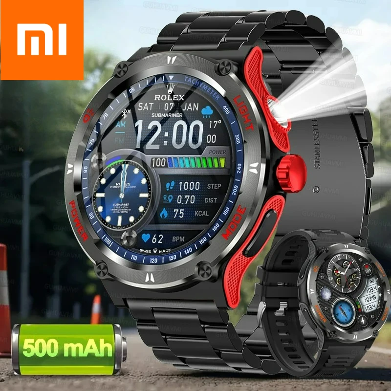 

Xiaomi новые для HUAWEI спортивные умные часы для мужчин GPS фитнес компас светодиодный фонарик 3ATM водонепроницаемые BT5.3 умные часы с вызовом