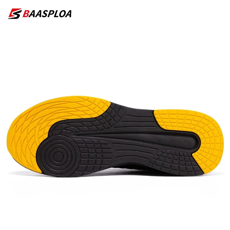 2023 Baasploa Men Running Shoes Lightweight Sport Shoes Mesh Breathable Casual Sneakers Non-Slip Outdoor for Men New Arrival