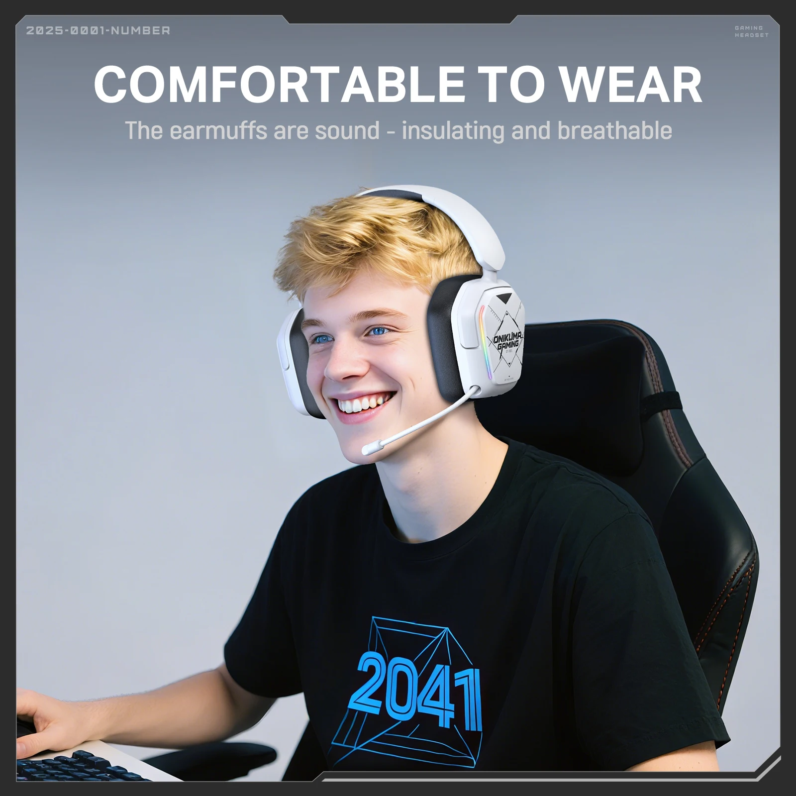 ONIKUMA GT883 سماعات الألعاب بلوتوث V5.4 سماعات لاسلكية للحد من الضوضاء سماعة جديدة #6