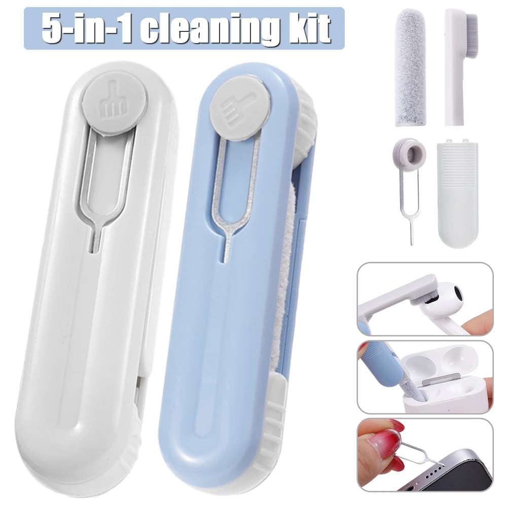 5 in 1 Earbuds Cleaner Brush Kit Soft Sponge Tip For AirPods Pro 1 2 Bluetooth Earphones iPhone Laptop Keyboard Cleaning Brush