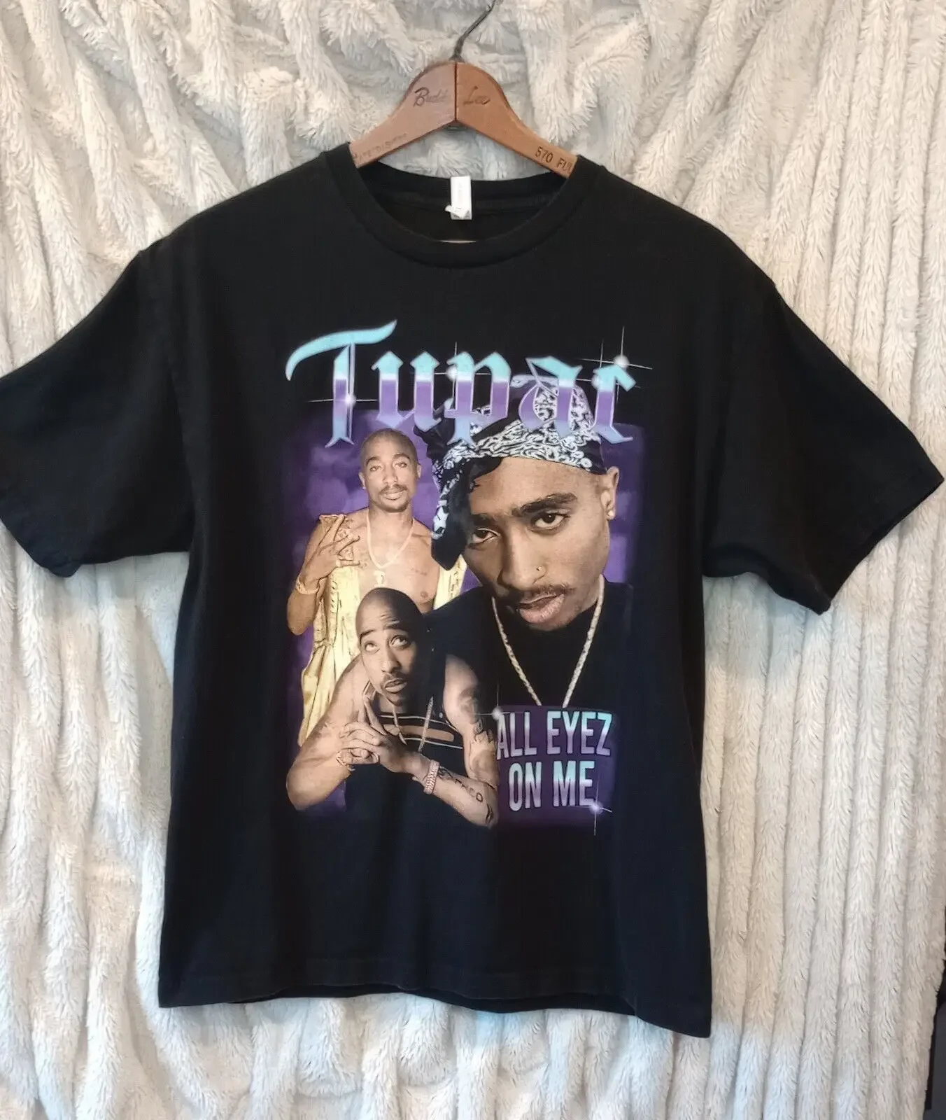 

2Pac Tupac Shakur All Eyez On Me T shirt Large Black long or short sleeves