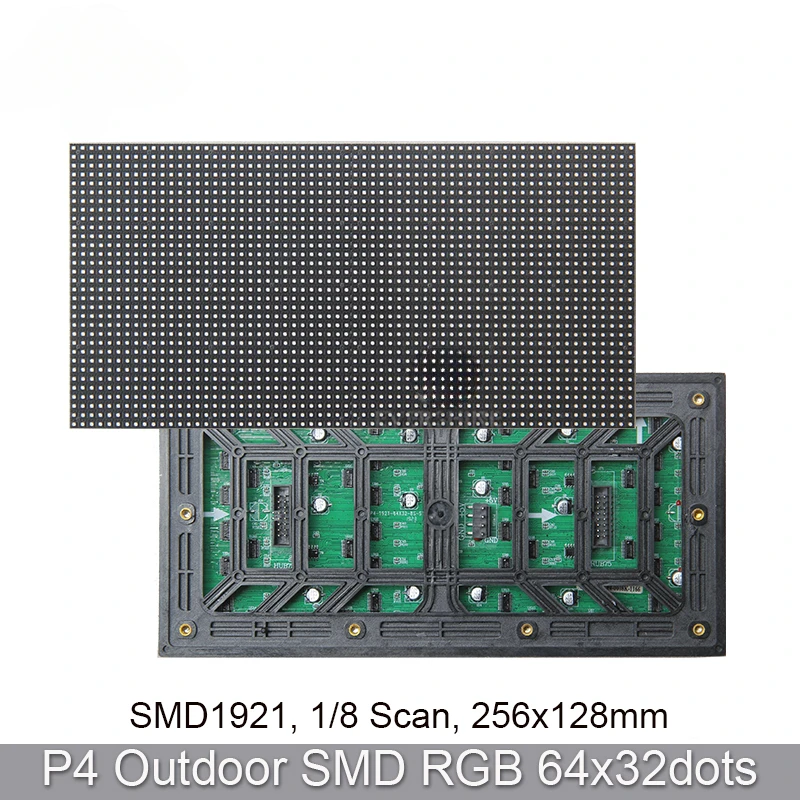 

BOTAI Panel Matrix P4 Открытый RGB Полноцветный Smd1921 256x128 мм 64x32 точки 1/8s Модуль светодиодного экрана