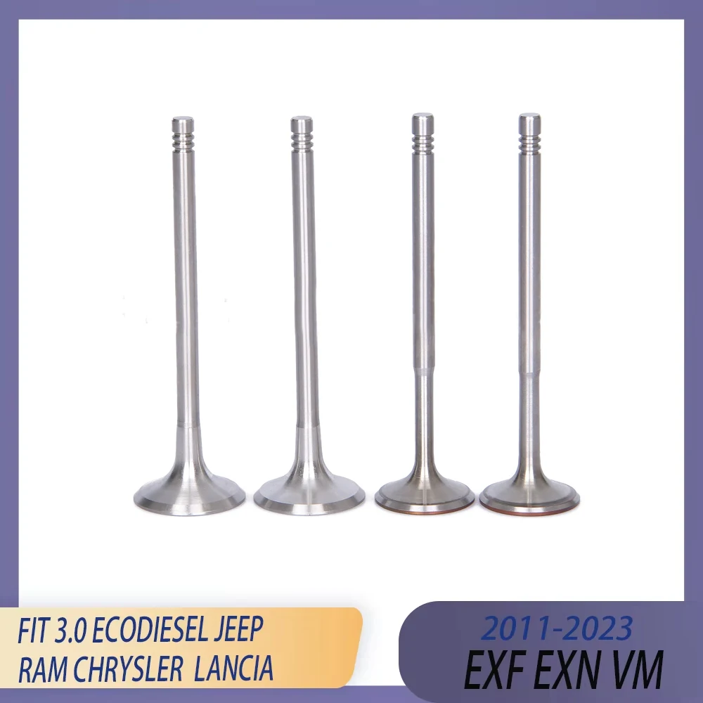 Engine 12x Intake & 12x Exhaust Valve 3.0 L V6 11-23 For EXF EXN VM Diesel Jeep GRAND CHEROKEE Ram 1500 CHRYSLER 300C THEMA 3.0L