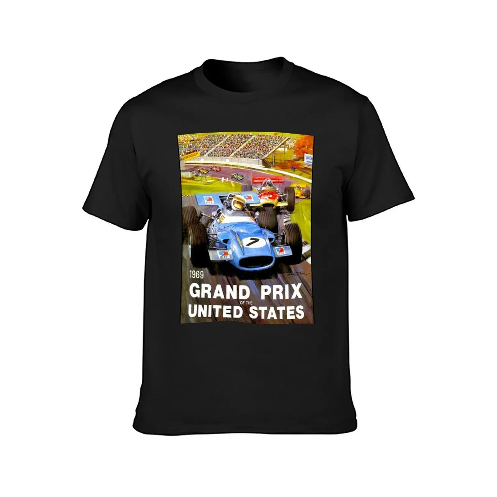 WATKINS GLEN : Vintage 1969 U.S. Grand Prix Print T-Shirt boys whites sports fans mens t shirts