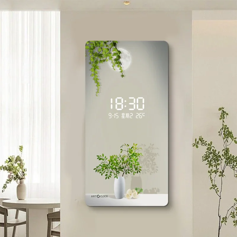 Designer Luxury Wall Clocks Living Room Led Aesthetic Luminous Wall Watch Silent Stylish Nordic Horloge Murale Home Decoration