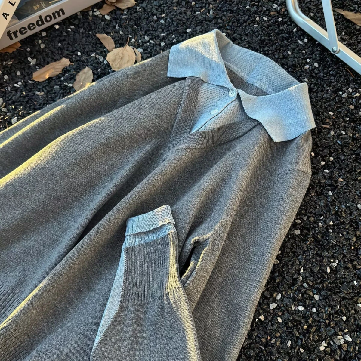 

Ay V-Ne сращенный вязаный свитер, мужской осенне-зимний свободный крой, длинный свитер, базовый слой, топ в стиле ретро, корейская версия