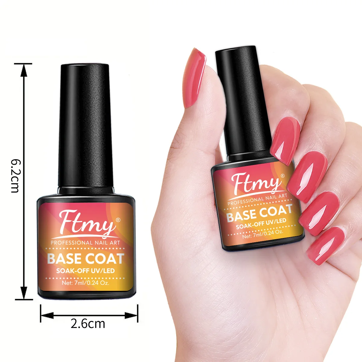 Deshidratador y imprimación de uñas, deshidratador de preparación de uñas Natural sin ácido de 0,24 oz/0,5 oz y capa Base adhesiva, polvo acrílico Nai, 5 uds.