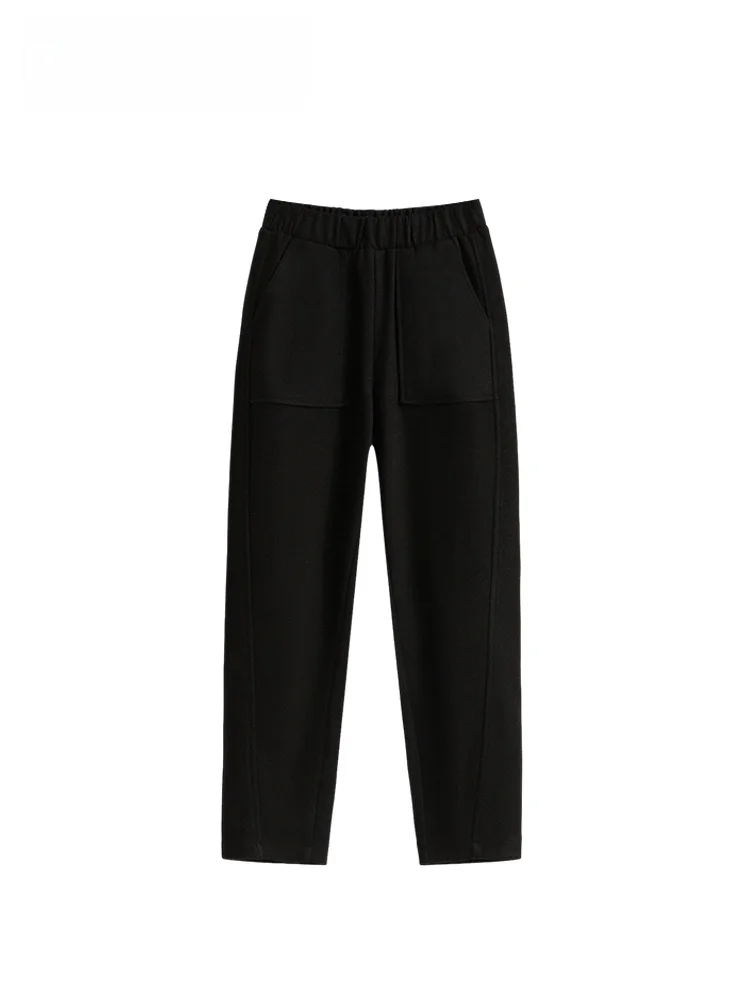 

High Waist Wide Leg Harlan Pants Women's Autumn Winter New Sle Plump Sister Pear ape Loose Trousers Casual Polyester Fiber