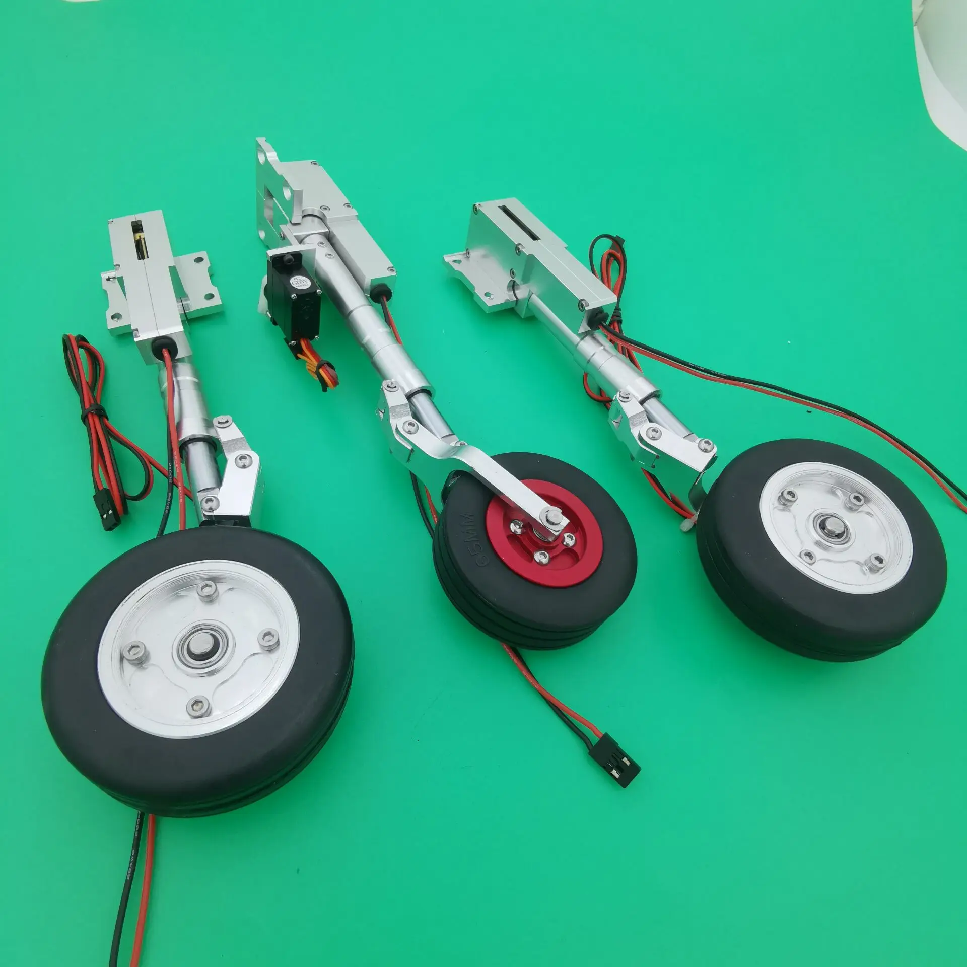 retract gear with electric brake for rc airplane turbine jet 6 to 10KG class CNC Anti Vibration Landing system