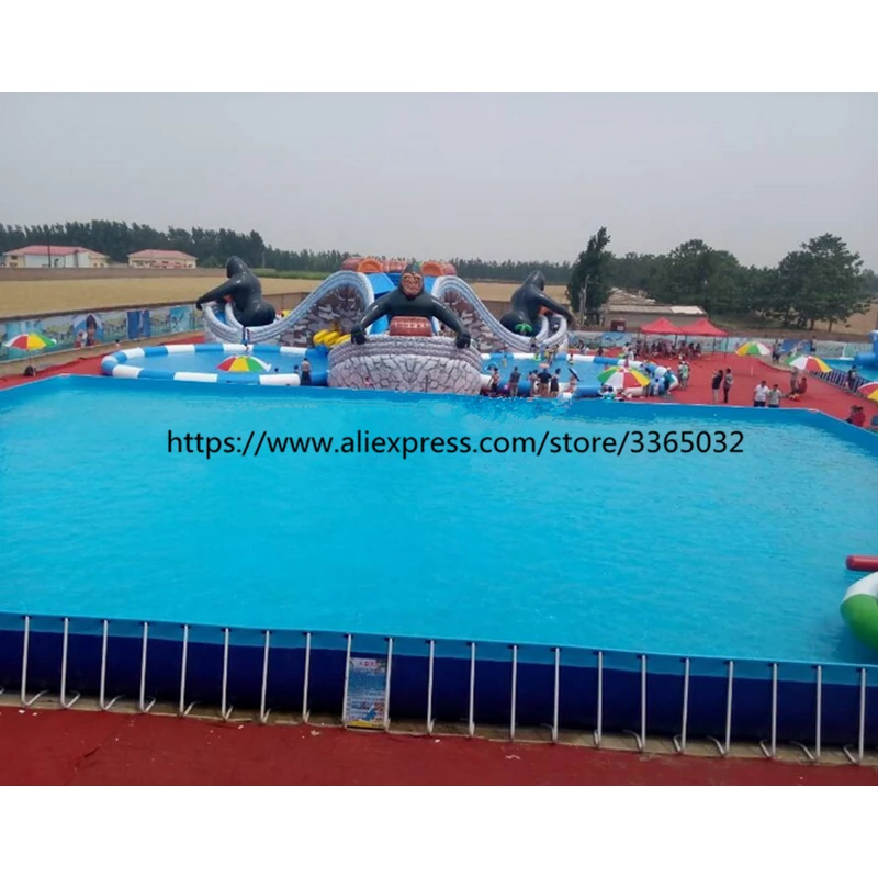 Hot Selling Stainless Steel Frame Swimming Pool Above Ground For Water Park Games