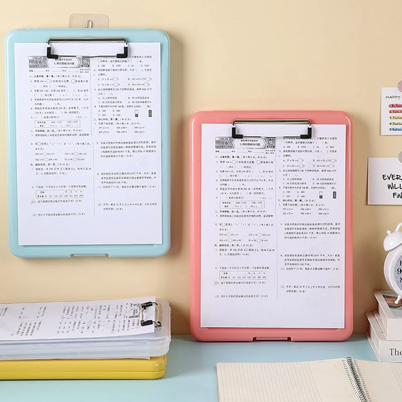 Carpeta de archivos multifuncional A4, Bloc de notas, caja de documentos, caja de archivos duradera, caja de almacenamiento de archivos de gran capacidad, suministros escolares