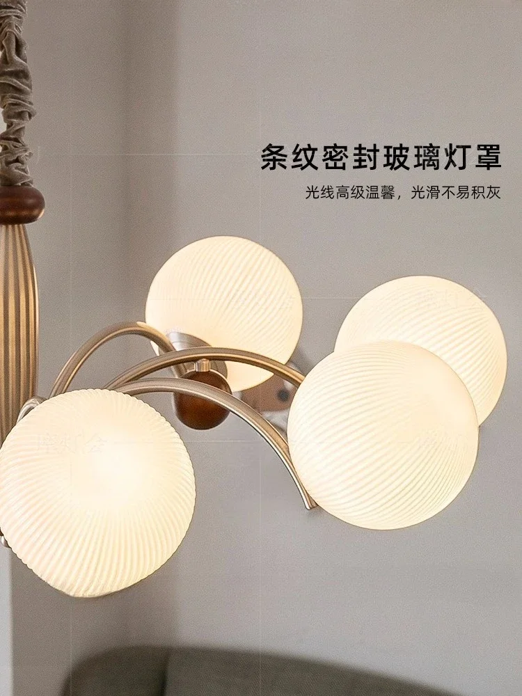 Retro hall, main lamp bedroom antique style, Zhongshan lamps cream style bedroom magic beans