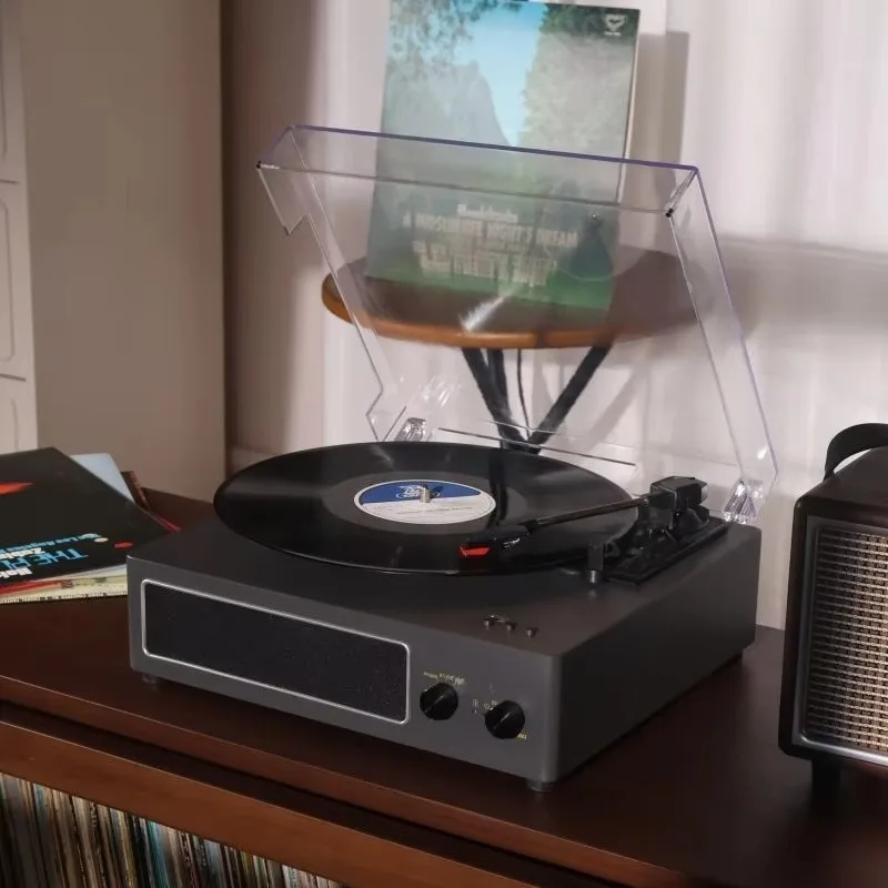Customizable Retro Turntable Phonograph Player Fashionable Vinyl Music Record Player
