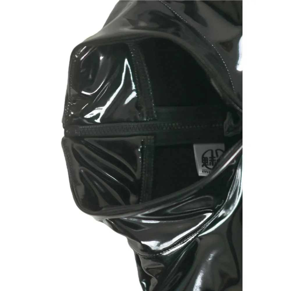 S-5XL للجنسين أصابع Catsuit نظرة الرطب PVC ارتداءها لامعة بولي Leather الجلود يوتار الجوارب الساخن مثير تأثيري الجسم الدمى ملابس السباحة قمصان #4