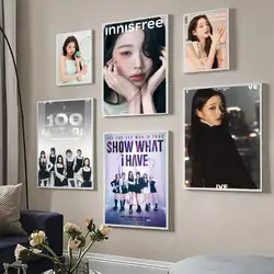 Korea Kpop I-Ive Poster Self-adhesive Art Poster Whitepaper Prints Posters Artwork Home Decor