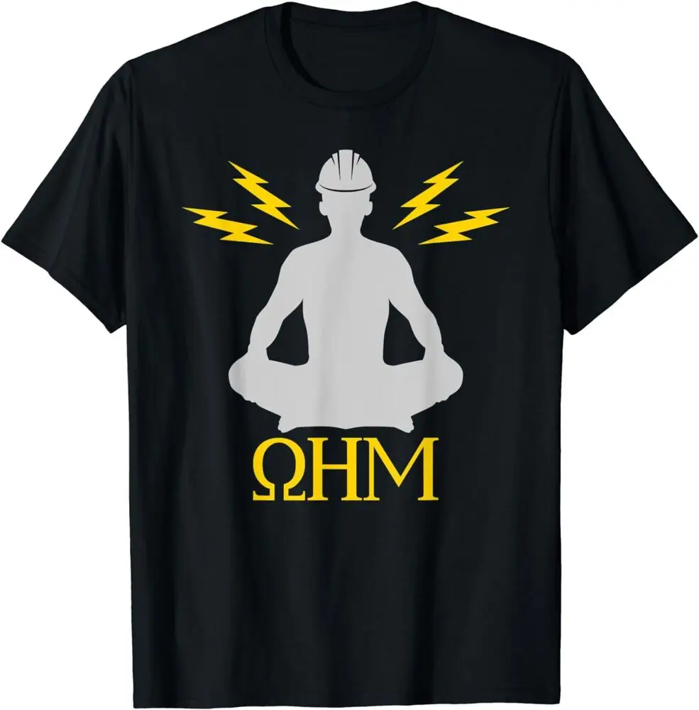 Electrician Meditating Ohm Best Gift Idea Tee T-Shirt S-3XL High Quality 100%Cotton Short Sleeve