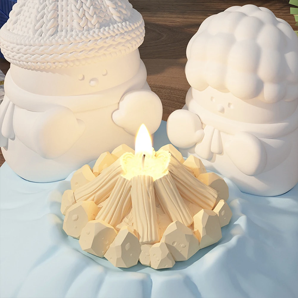 Silicone Candle Mold Set Hand-made Candle Holder Making Template Desktop Decoration