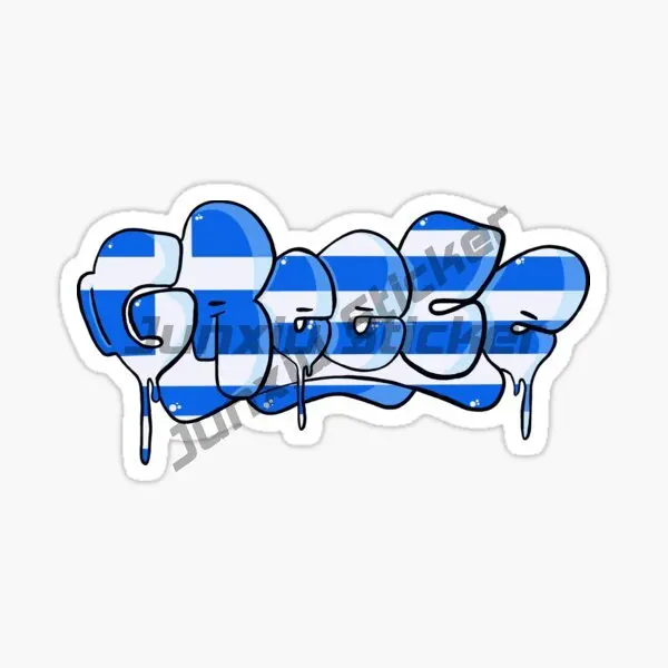 Greece GR Flag Map Emblem Tearing Stickers Laptop Truck Vinyl Wall Bicycle Helmet Car Off-road Motorcycle Boat Decal Assecories